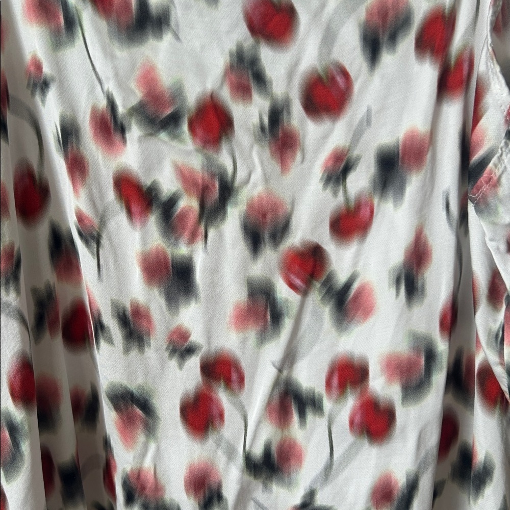J Crew Soft shine slip dress in blurry cherry print babydoll coquette - Picture 9 of 9